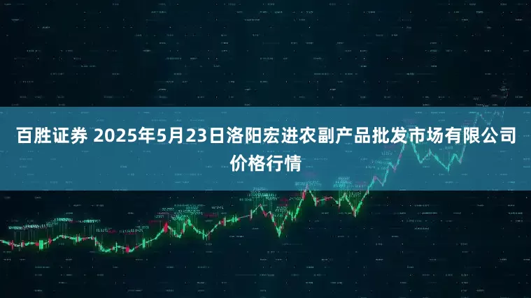 百胜证券 2025年5月23日洛阳宏进农副产品批发市场有限公司价格行情