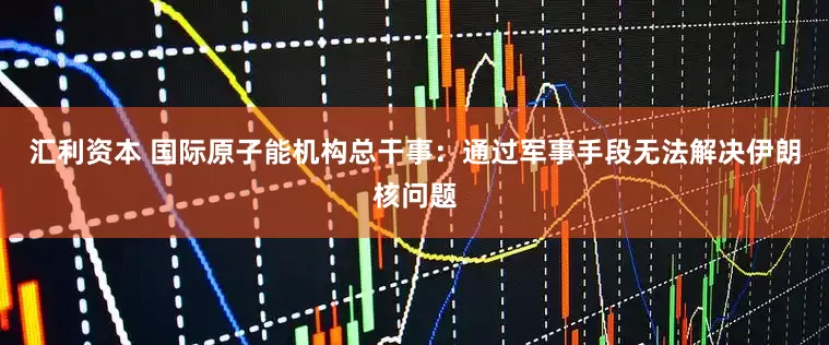 汇利资本 国际原子能机构总干事：通过军事手段无法解决伊朗核问题