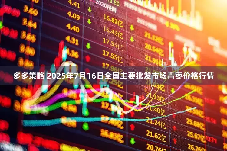 多多策略 2025年7月16日全国主要批发市场青枣价格行情