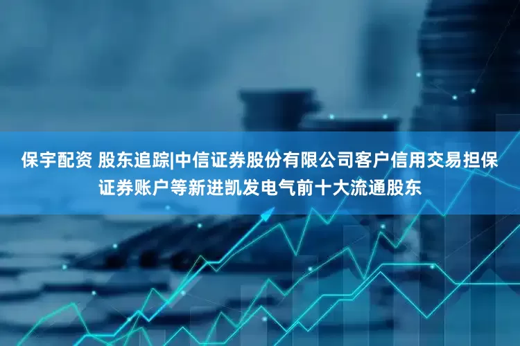 保宇配资 股东追踪|中信证券股份有限公司客户信用交易担保证券账户等新进凯发电气前十大流通股东